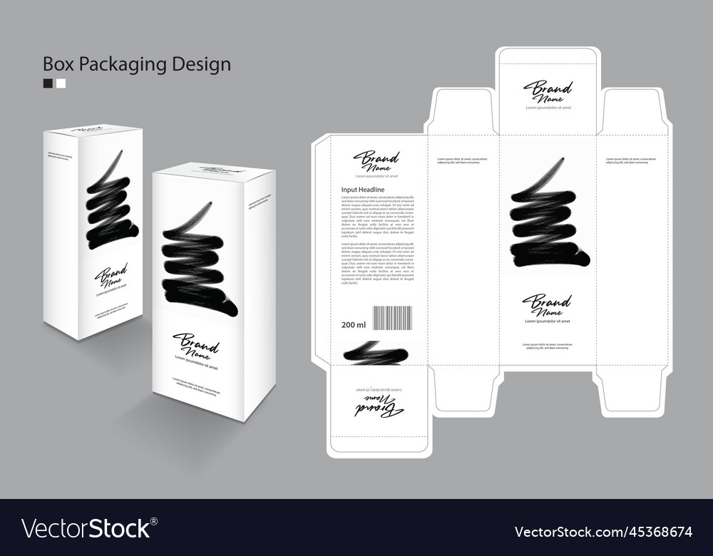 Box design packaging template