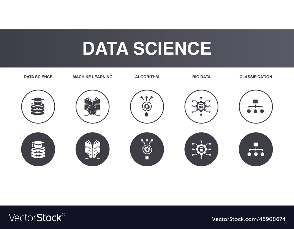 Data Science Algorithm Icons