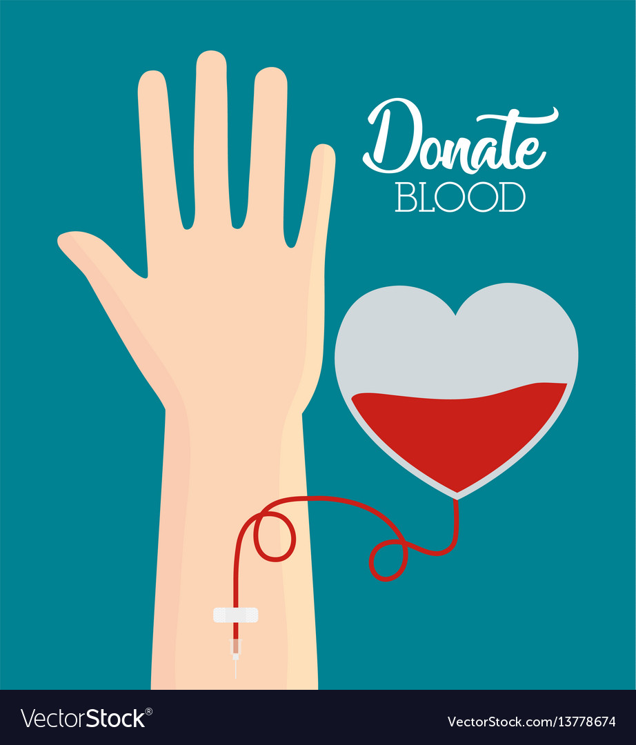 Donation blood design Royalty Free Vector Image