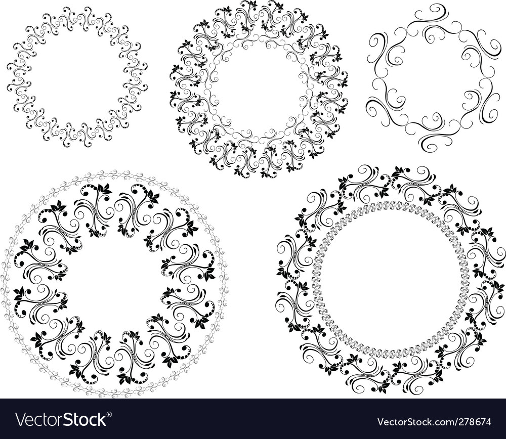 Floral Swirl Frame Pattern