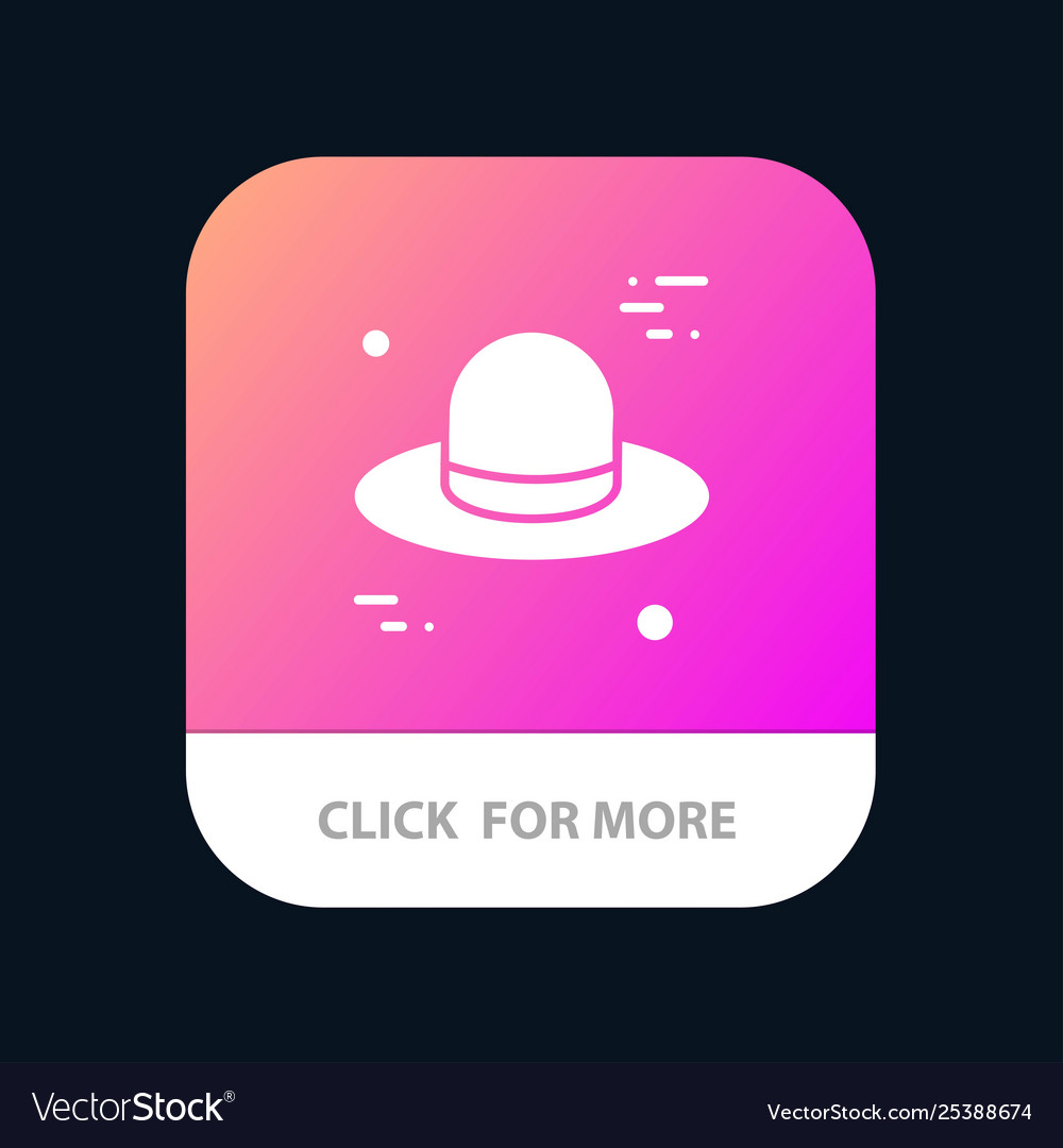Hat cap canada mobile app button android and ios vector image Hat cap canada mobile app button android and ios
