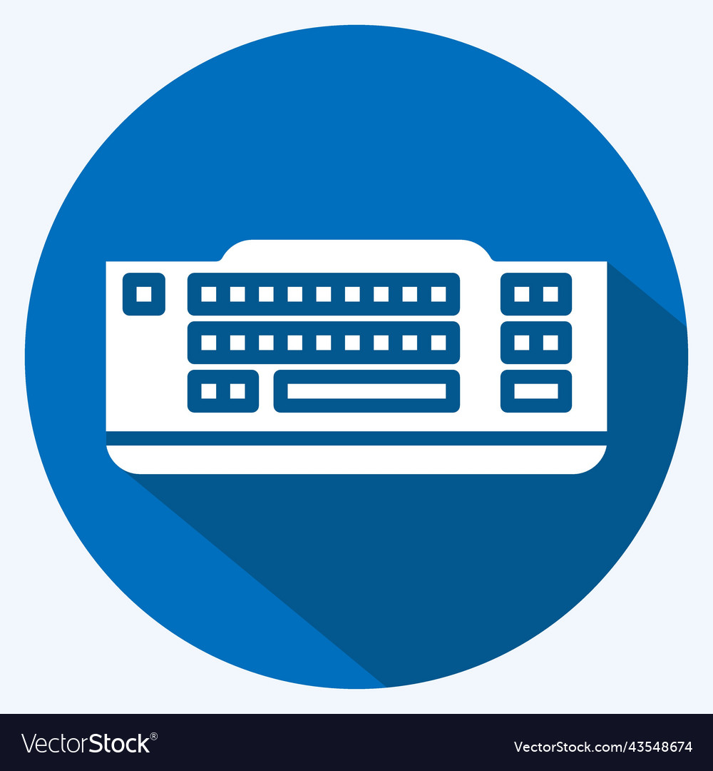 Icon keyboard suitable for computer components vector image Icon keyboard suitable for computer components