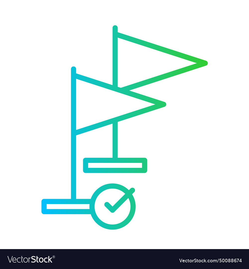 Objective key performance indicator icon Vector Image Objective key performance indicator icon