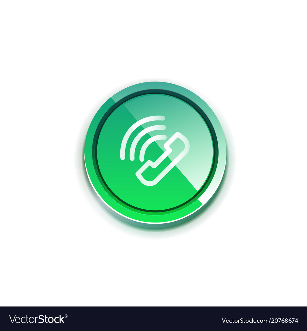 Phone support web button vector image Phone support web button