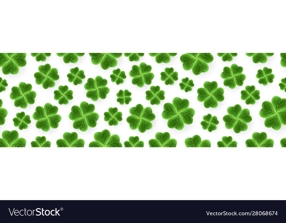 San patrick s day pattern 3d clover Royalty Free Vector