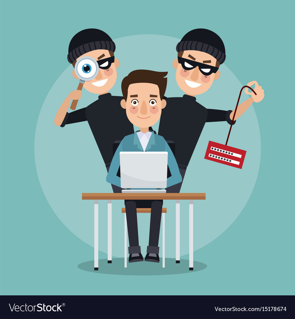 Scene color programmer man in desk with laptop
