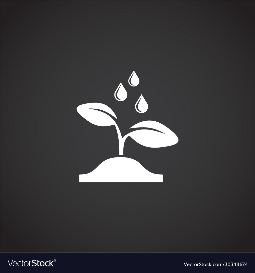 Seed related icon on background for graphic Vector Image