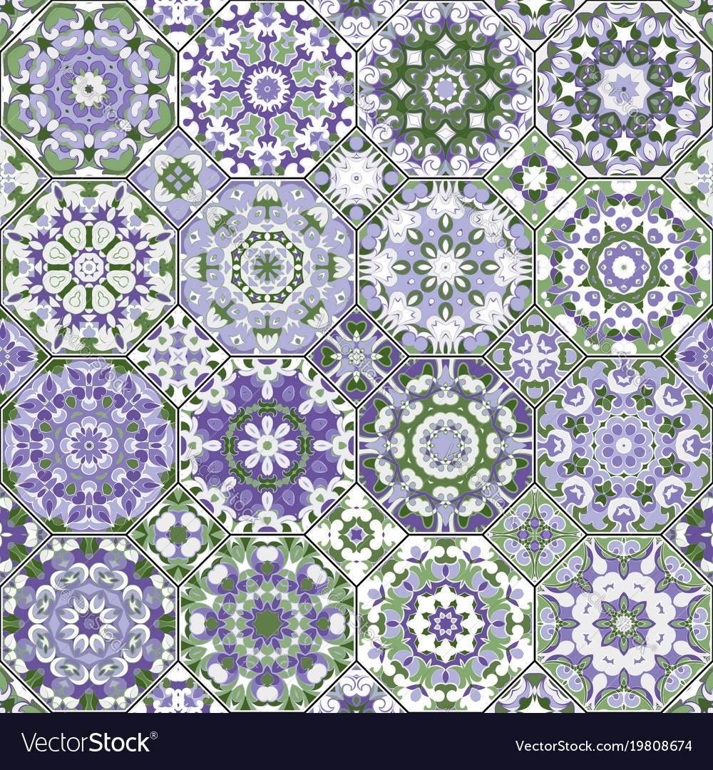 Set of octagonal and square patterns