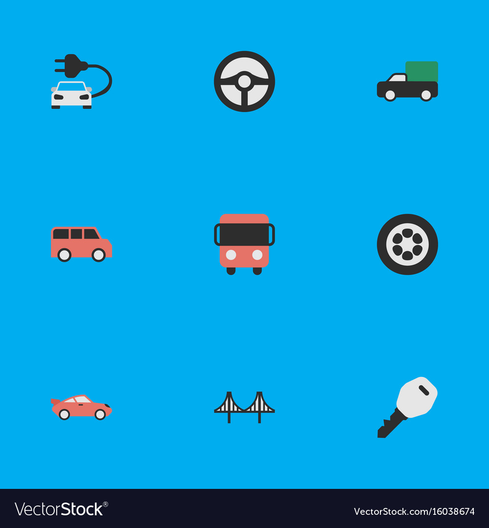 Set of simple traffic icons