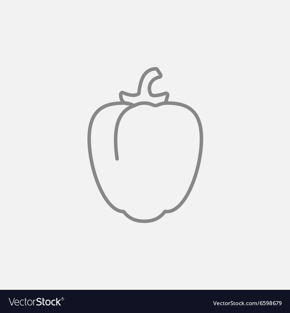 Bell pepper line icon