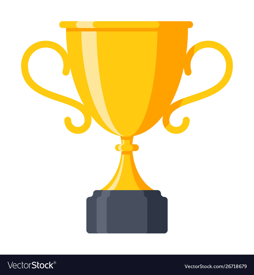 Champion golden trophy cup Royalty Free Vector Image