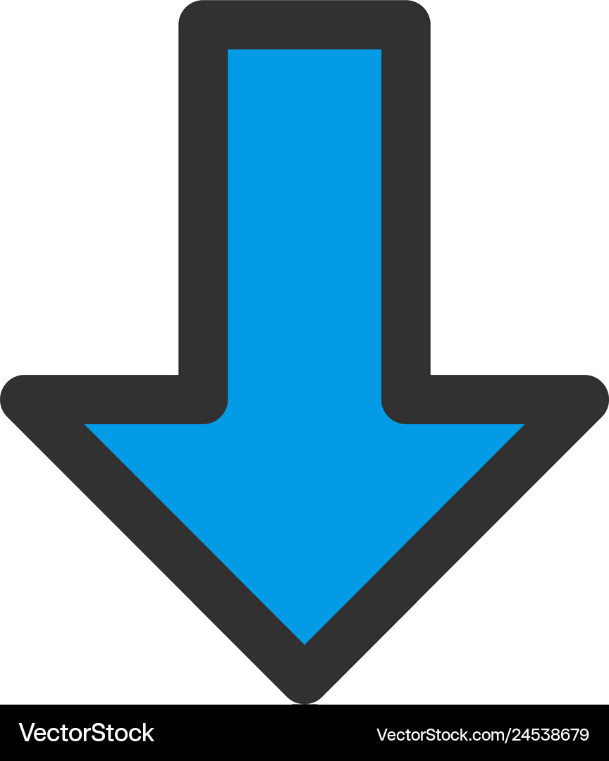 Down arrow icon Royalty Free Vector Image - VectorStock