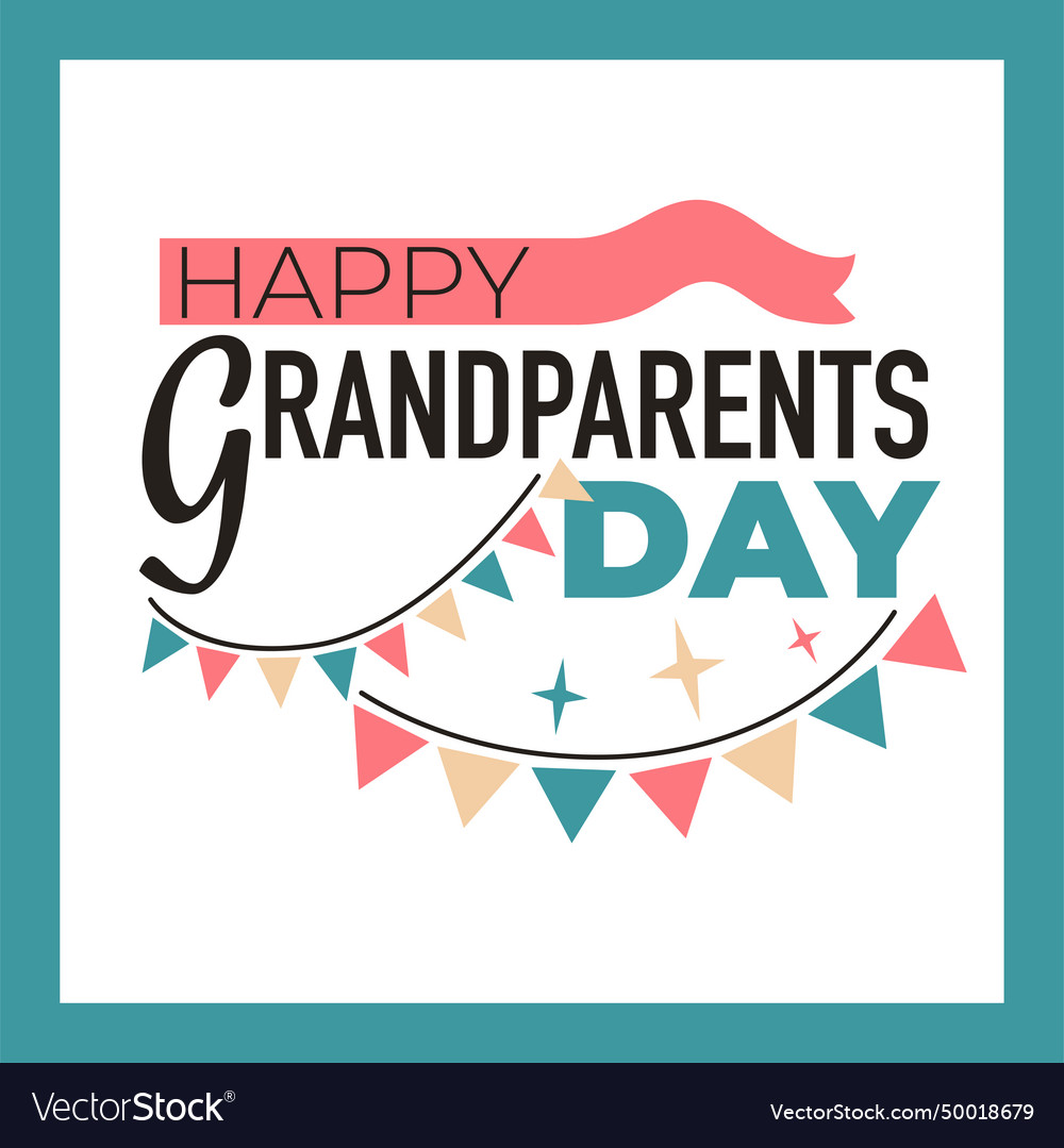 Grandparents day greeting card or banner Vector Image