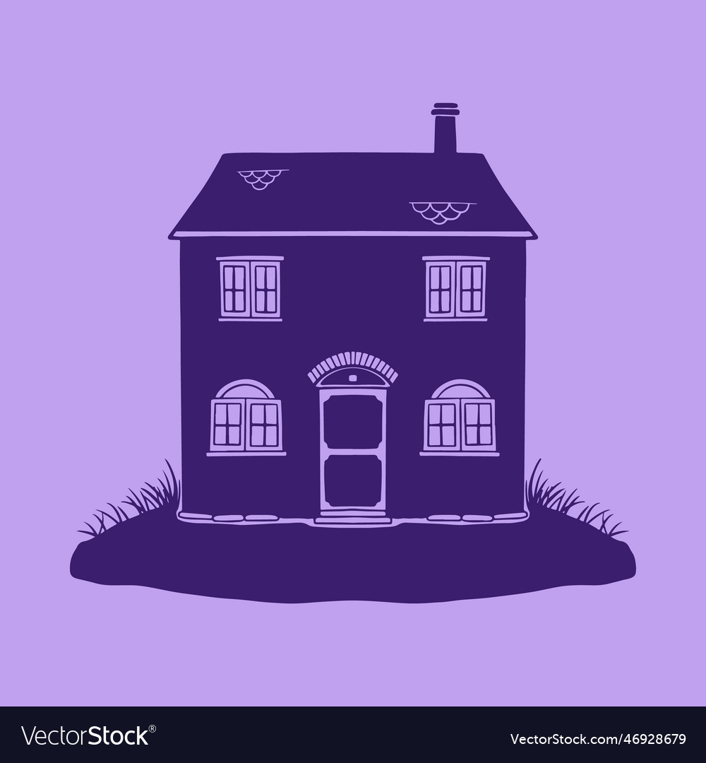 Hand drawn house silhouette