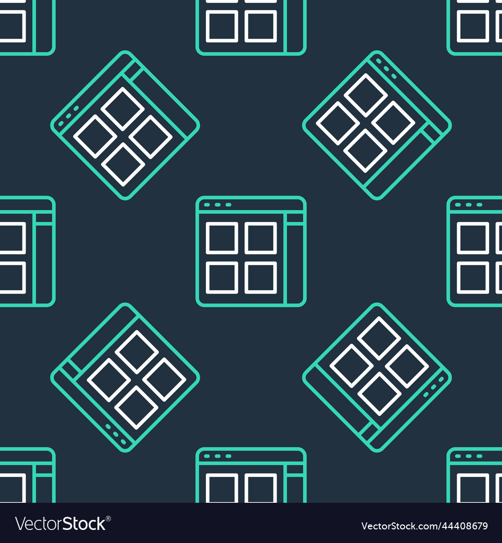 Line browser files icon isolated seamless pattern vector image Line browser files icon isolated seamless pattern