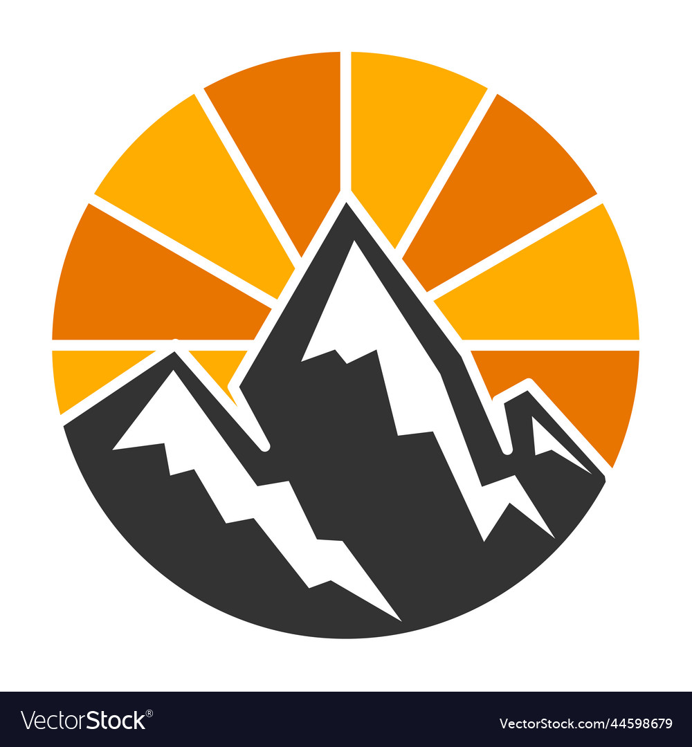 Mountain consulting success logo icon brand Vector Image