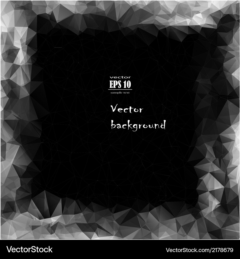 Polygonal black background Royalty Free Vector Image