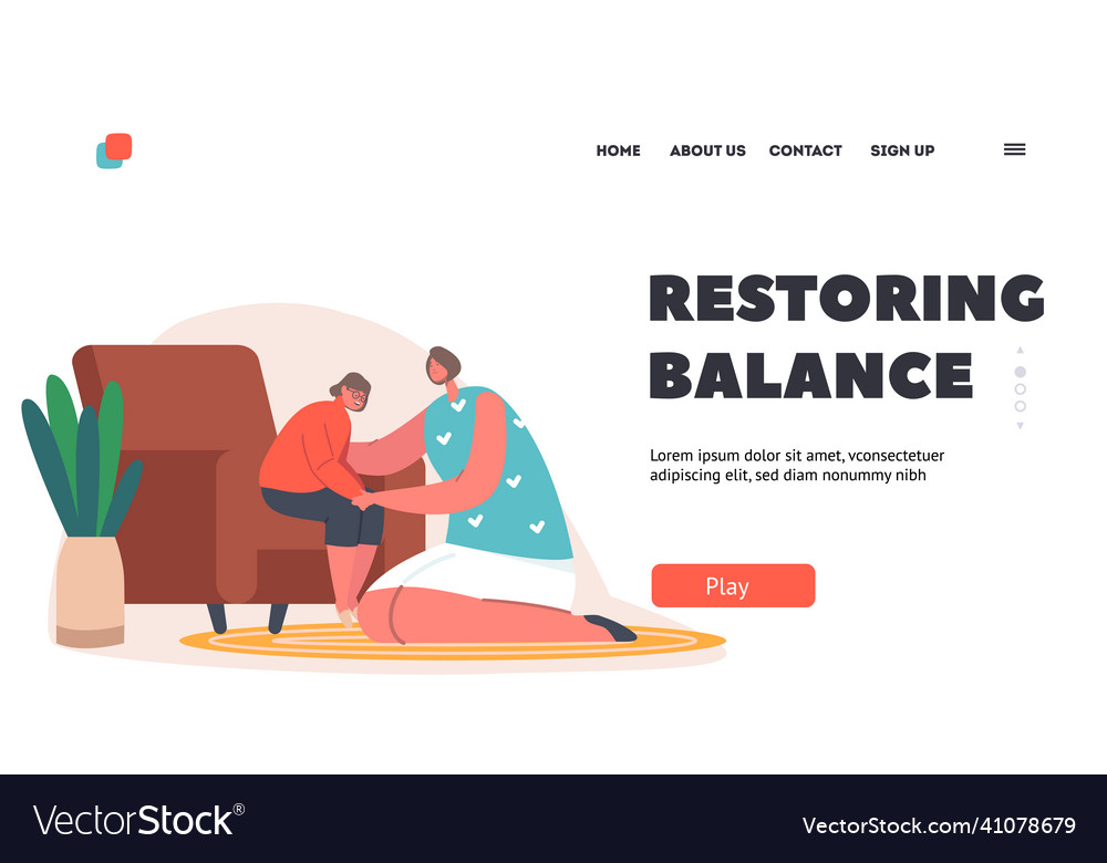 Restoring balance landing page template mother