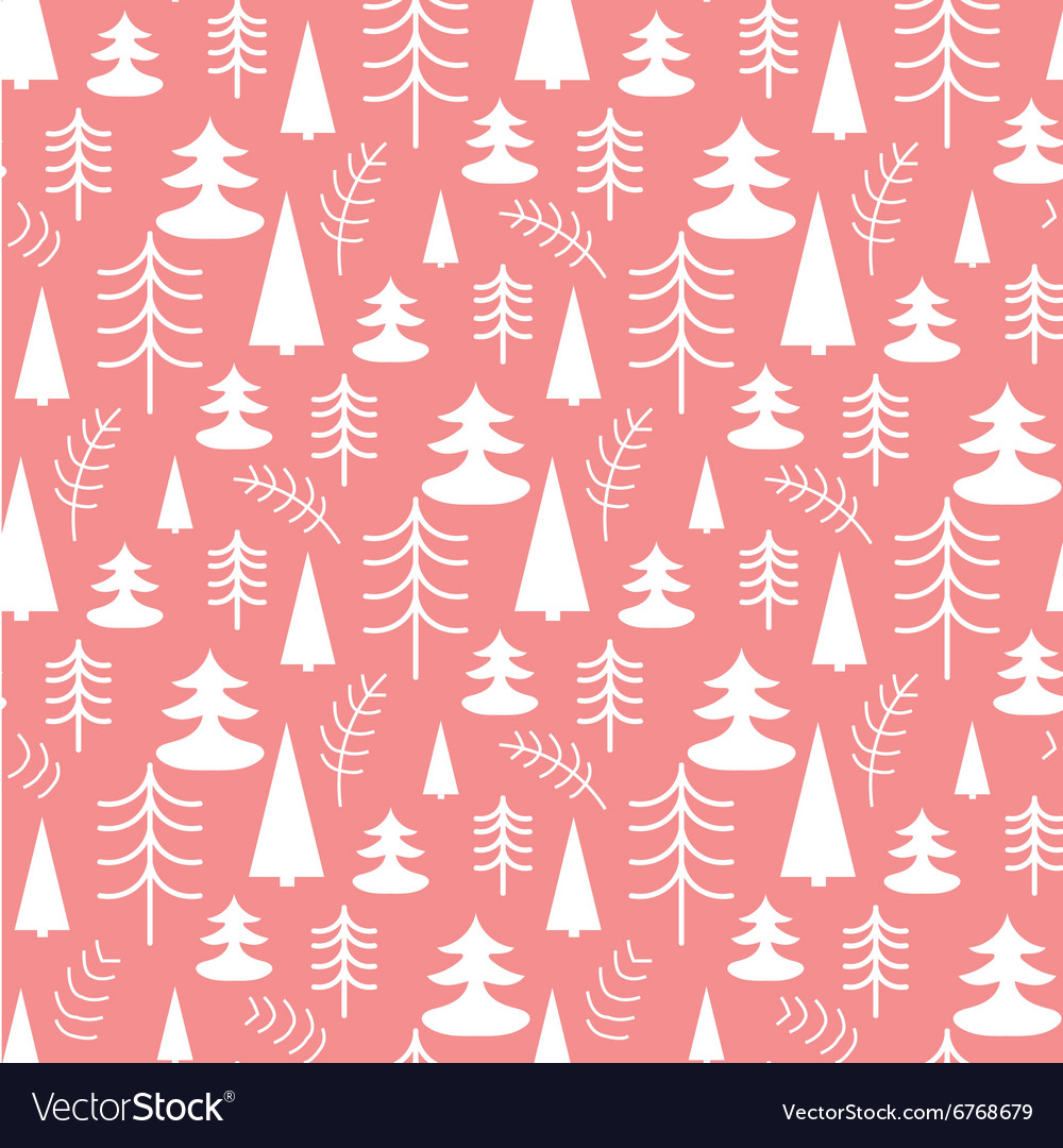 Seamless christmas pattern with trees