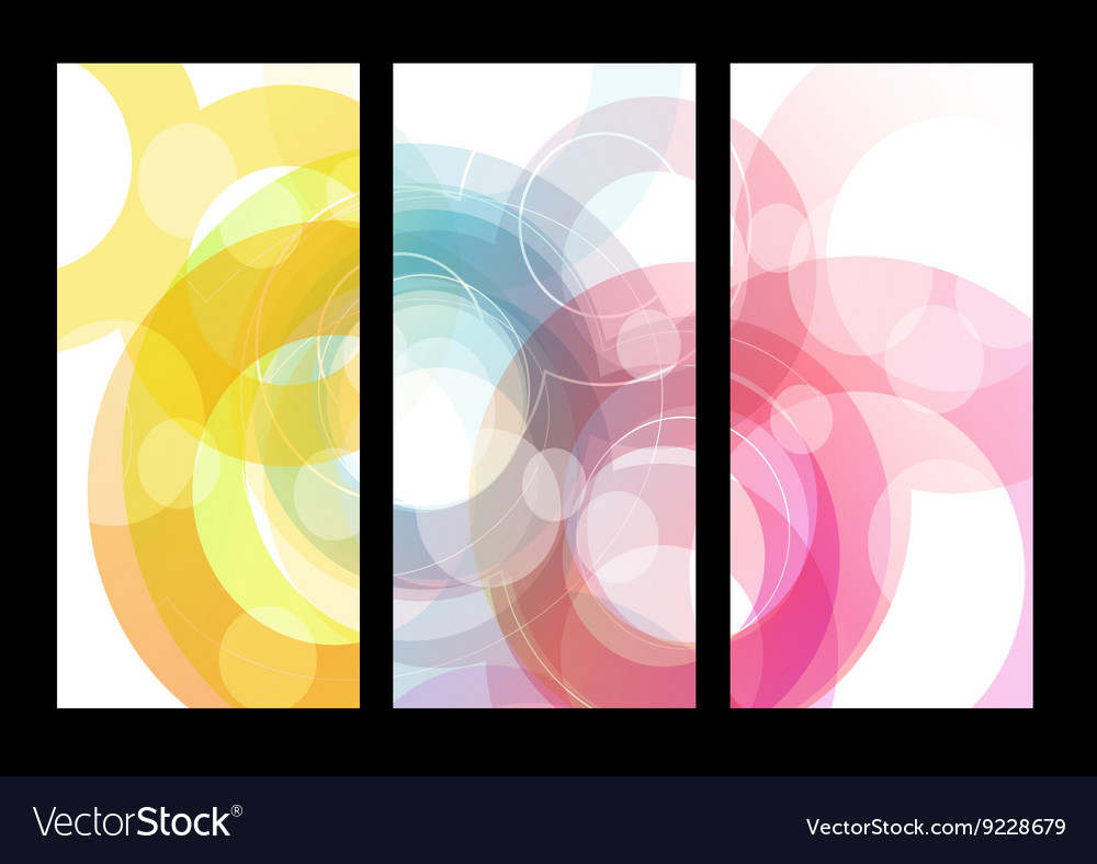 Set abstract colorful circle backgrounds