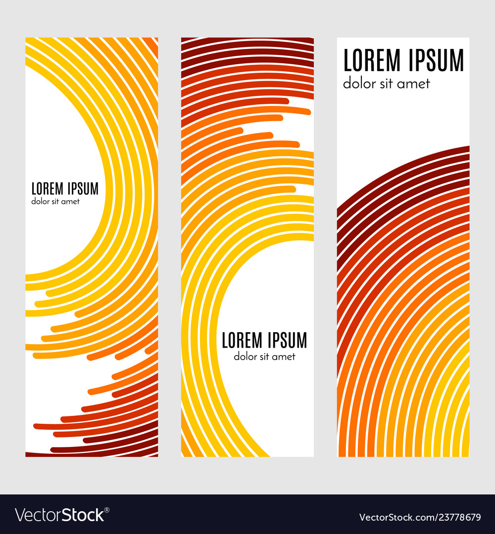 Set of abstract vertical header banners