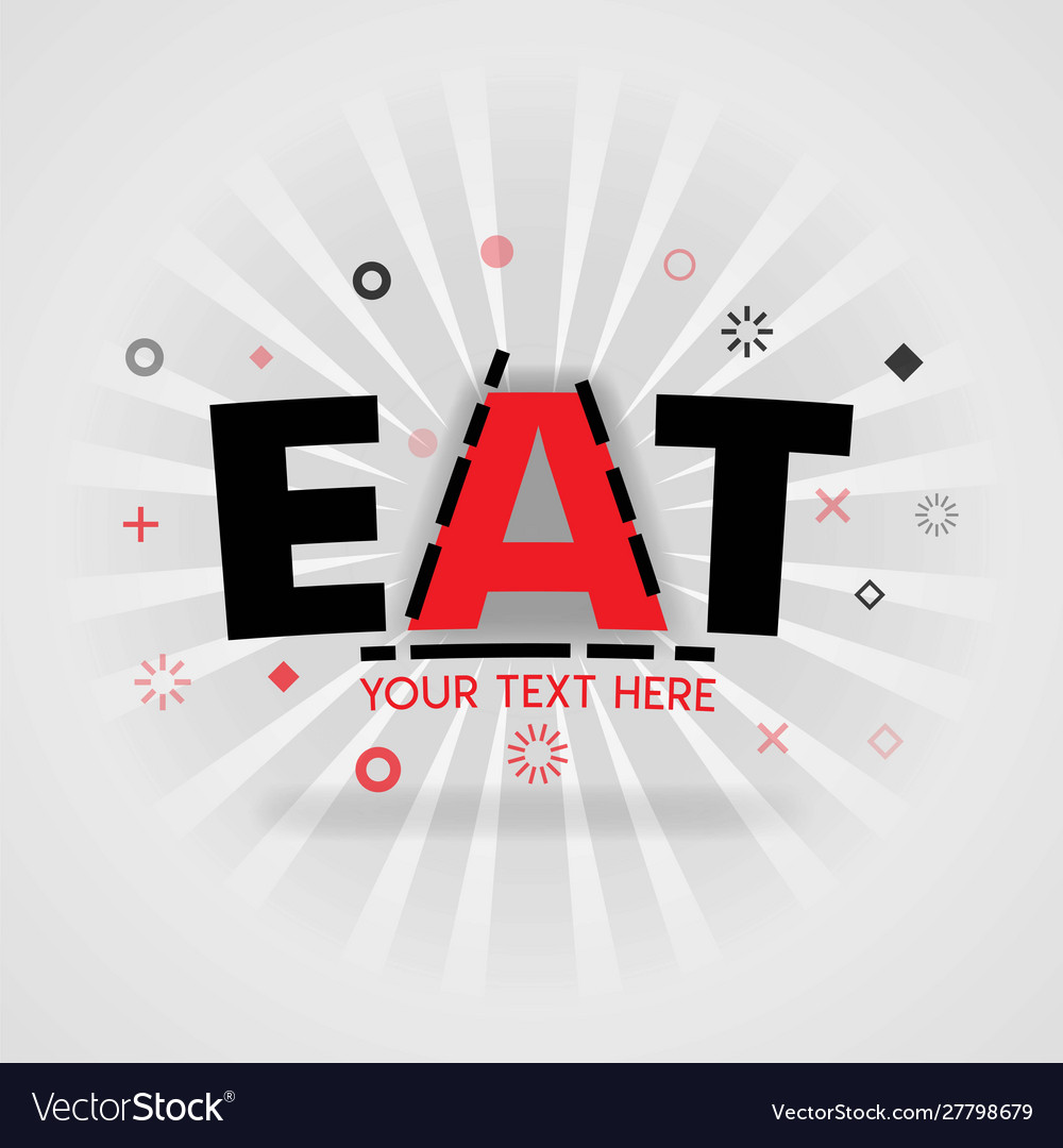 Template for eat letter recipe red cover book can