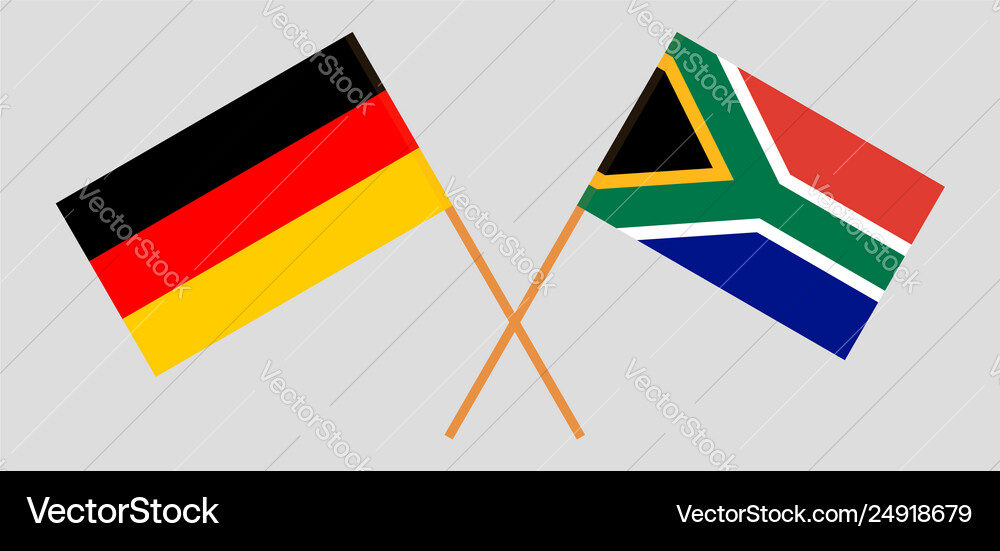 The south african and german flags Royalty Free Vector Image
