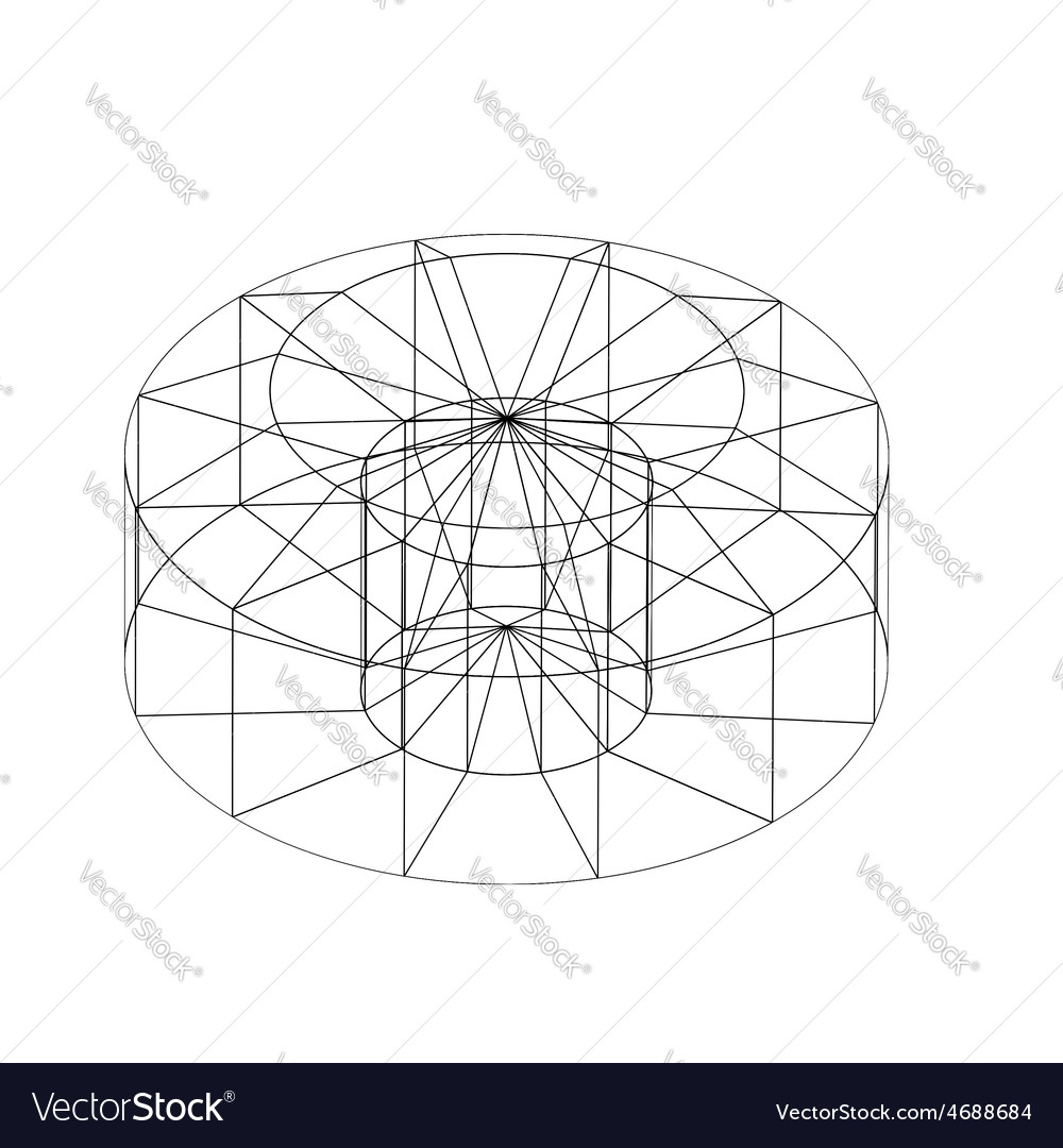 3d wireframe render object