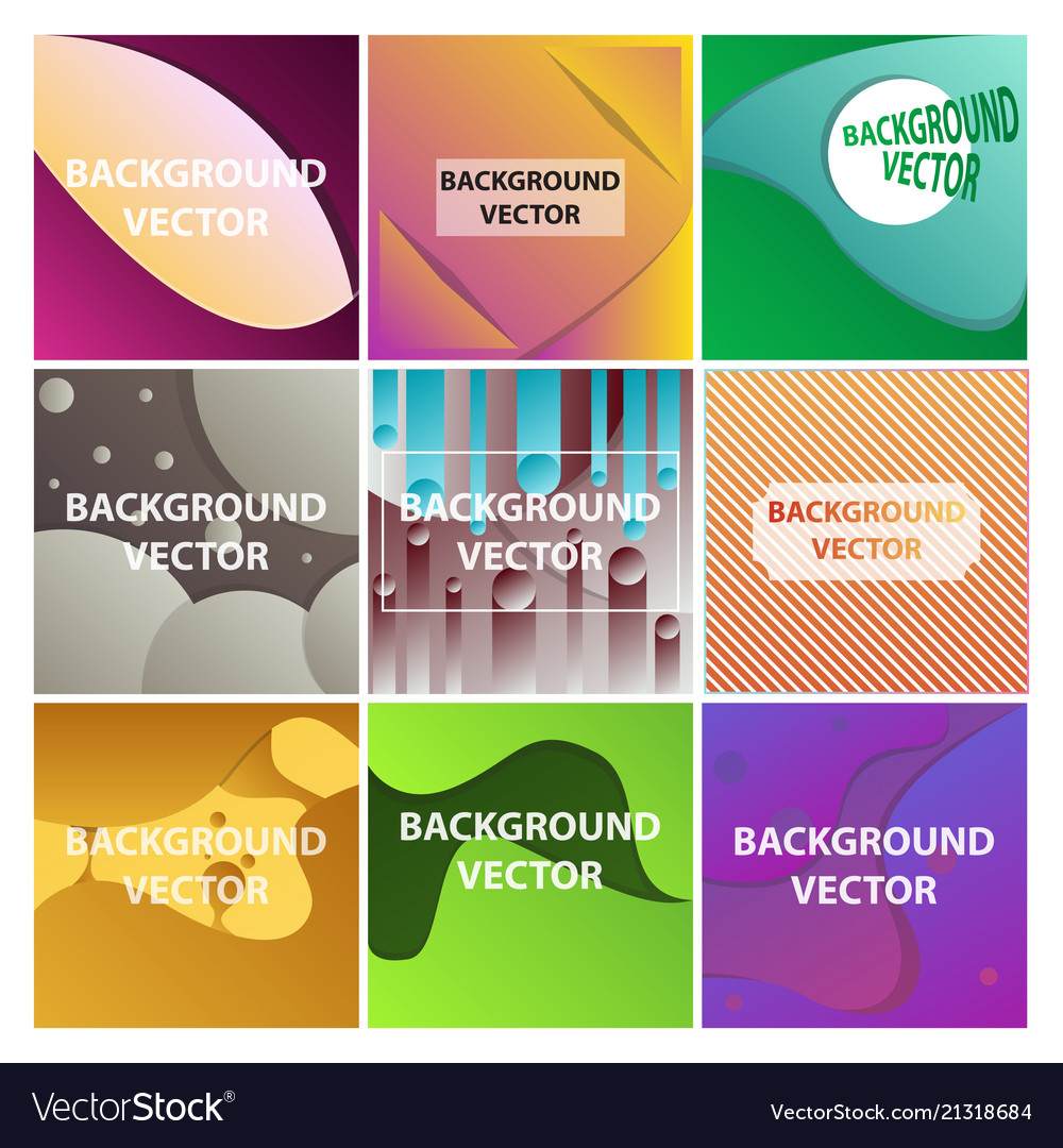 Abstract background set art template design Vector Image Abstract background set art template design