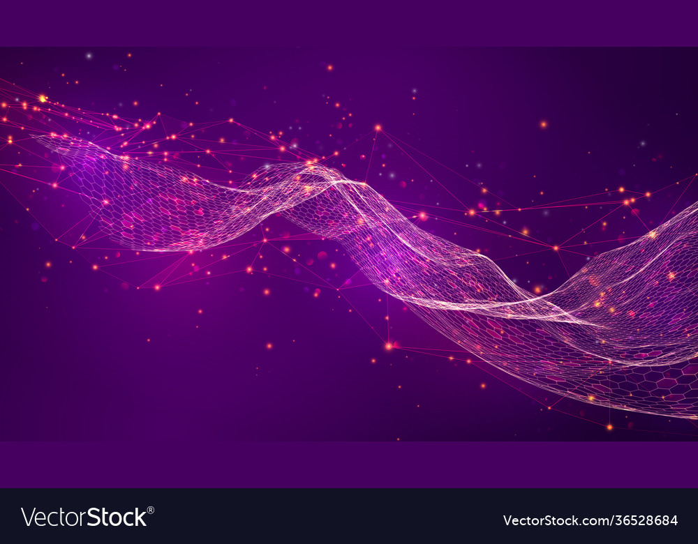 Abstract background with hexagons landscape