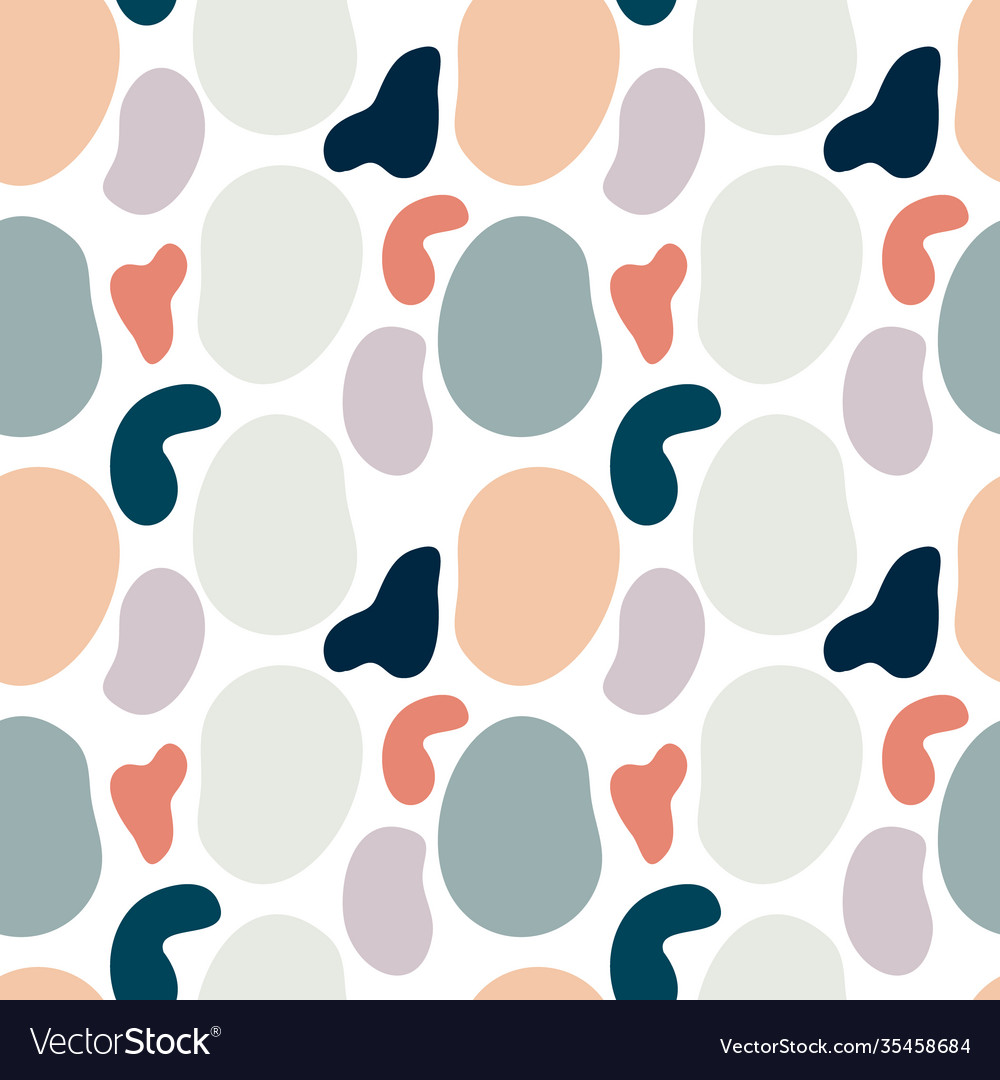 Abstract circle blots seamless pattern