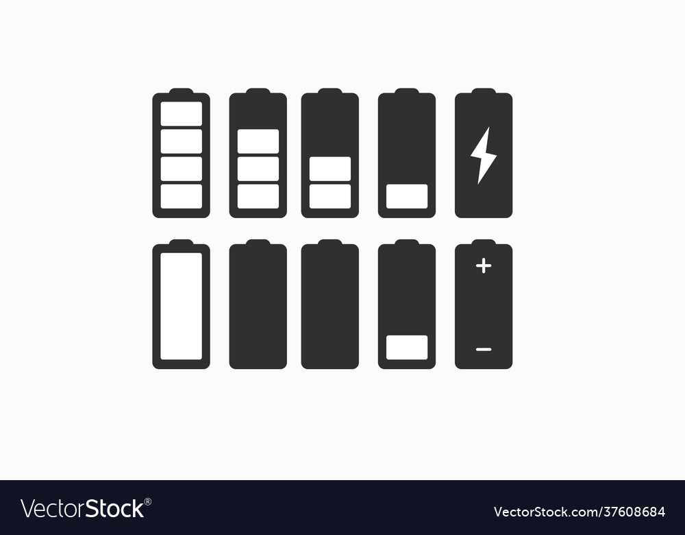 Battery icon set