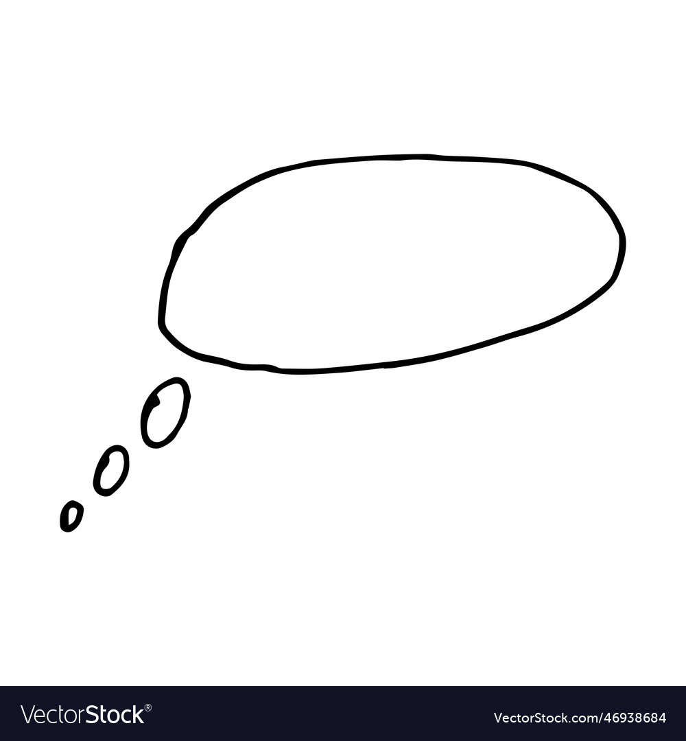 Empty message bubble on white background vector image Empty message bubble on white background