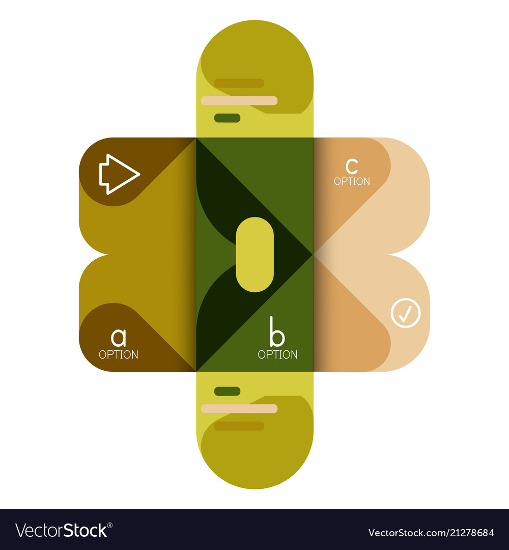 Infographics option and step by in rounded