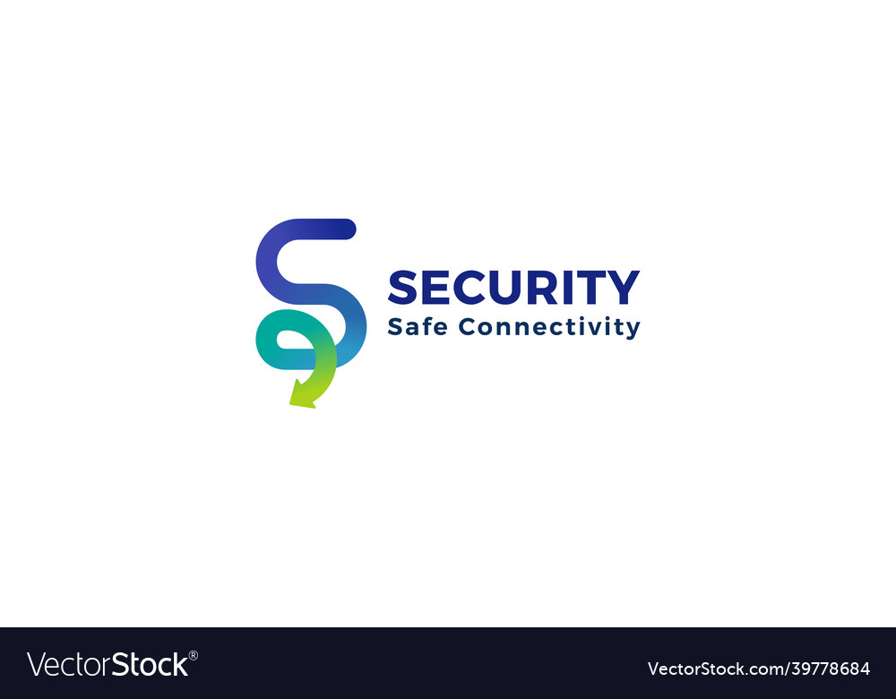 Letter s security safe connectivity spiral logo