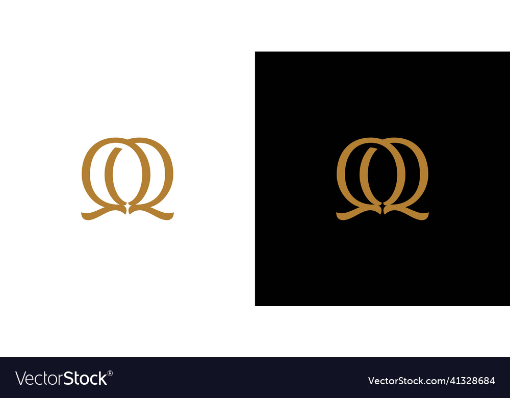 Modern and luxury letter qq initials logo design