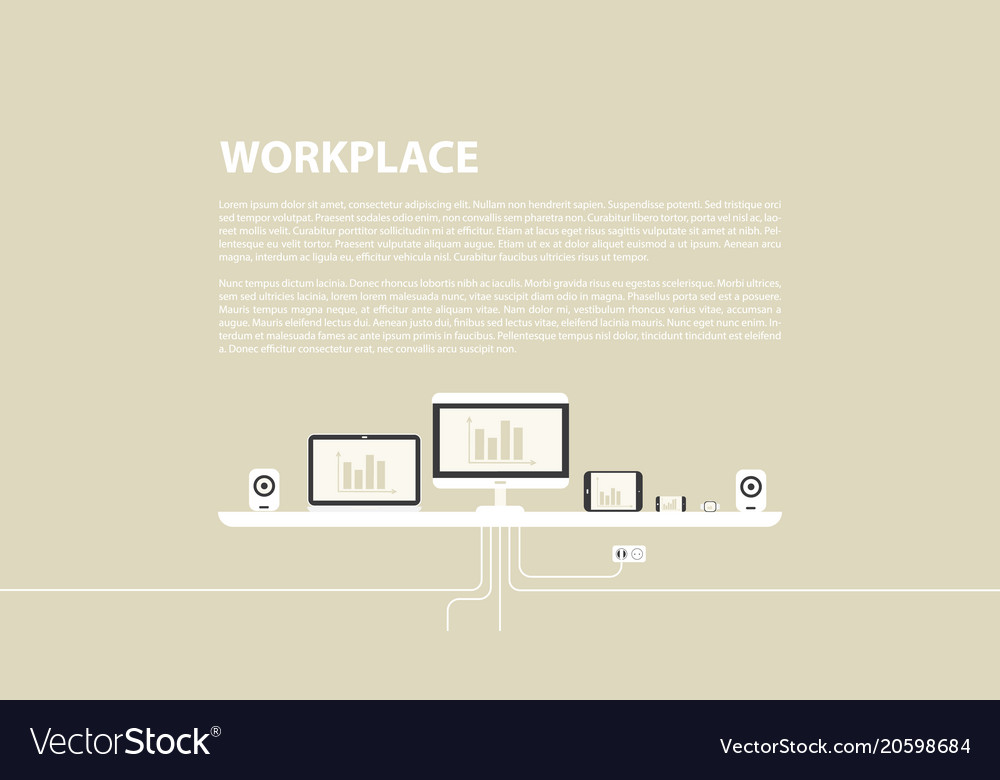 Modern design of workplace