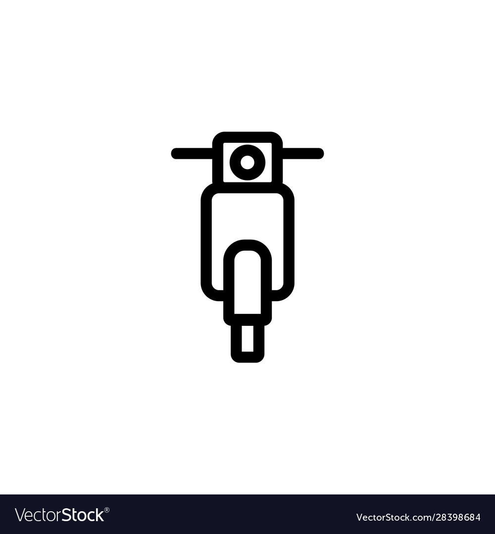 Moped icon isolated contour symbol