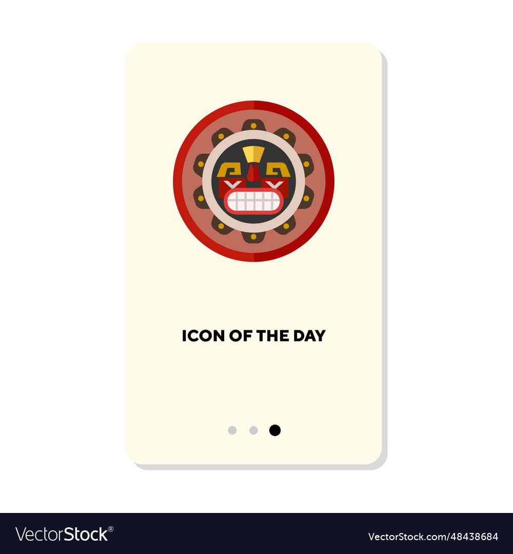 Native americans circle totem flat icon Royalty Free Vector