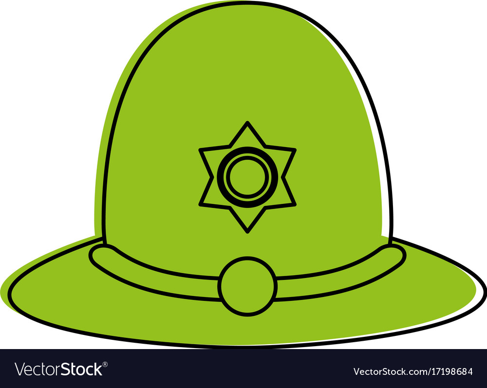 Police officer hat london related icon imag Vector Image