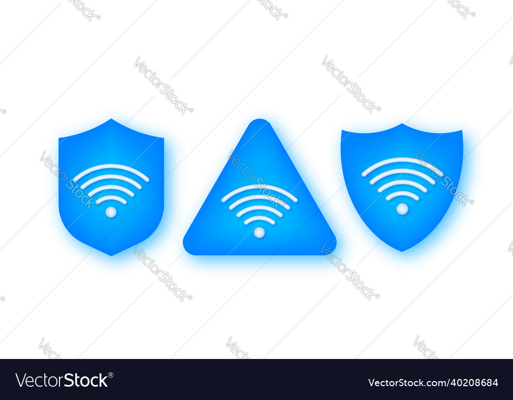Private network icon security wifi internet vector image Private network icon security wifi internet
