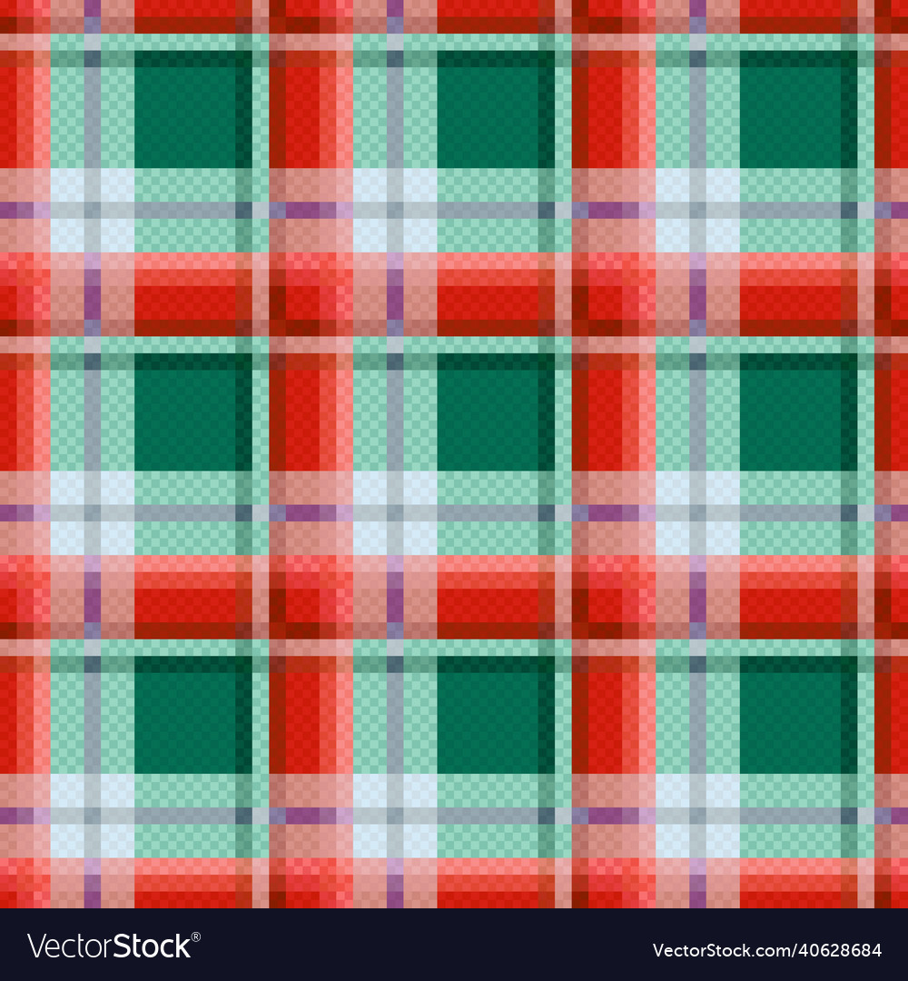 Rectangular seamless pattern in green and red hues vector image Rectangular seamless pattern in green and red hues