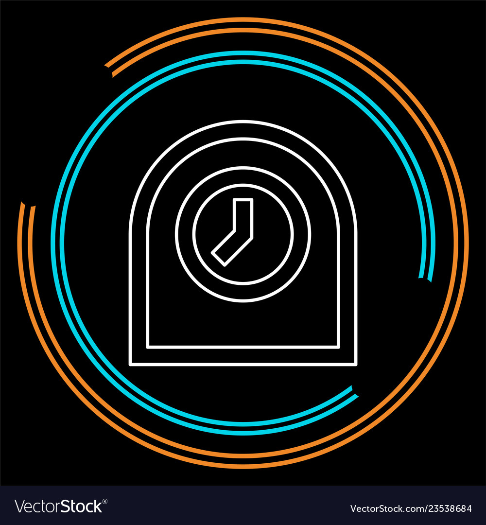 Table clock icon timer alarm