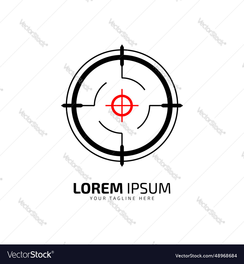 Target crosshair icon for precision and accuracy Vector Image