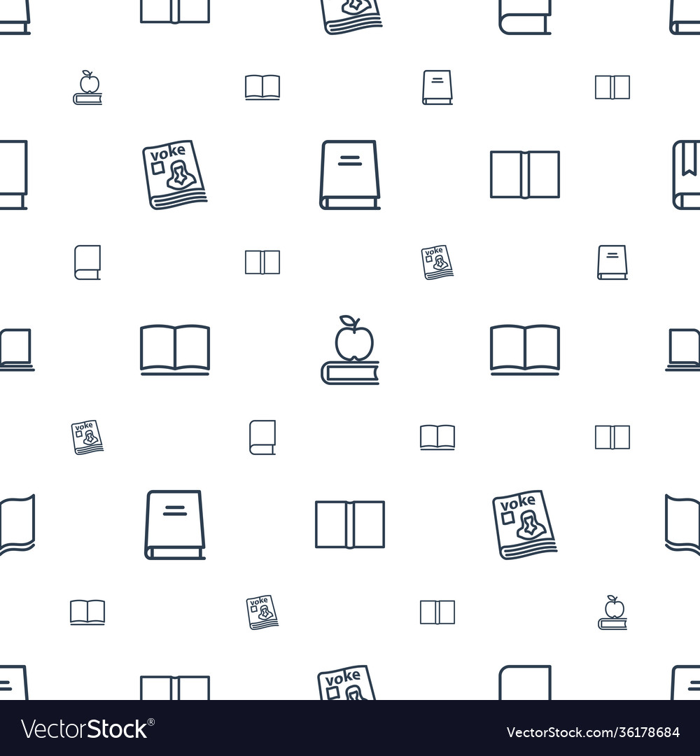 Textbook icons pattern seamless white background