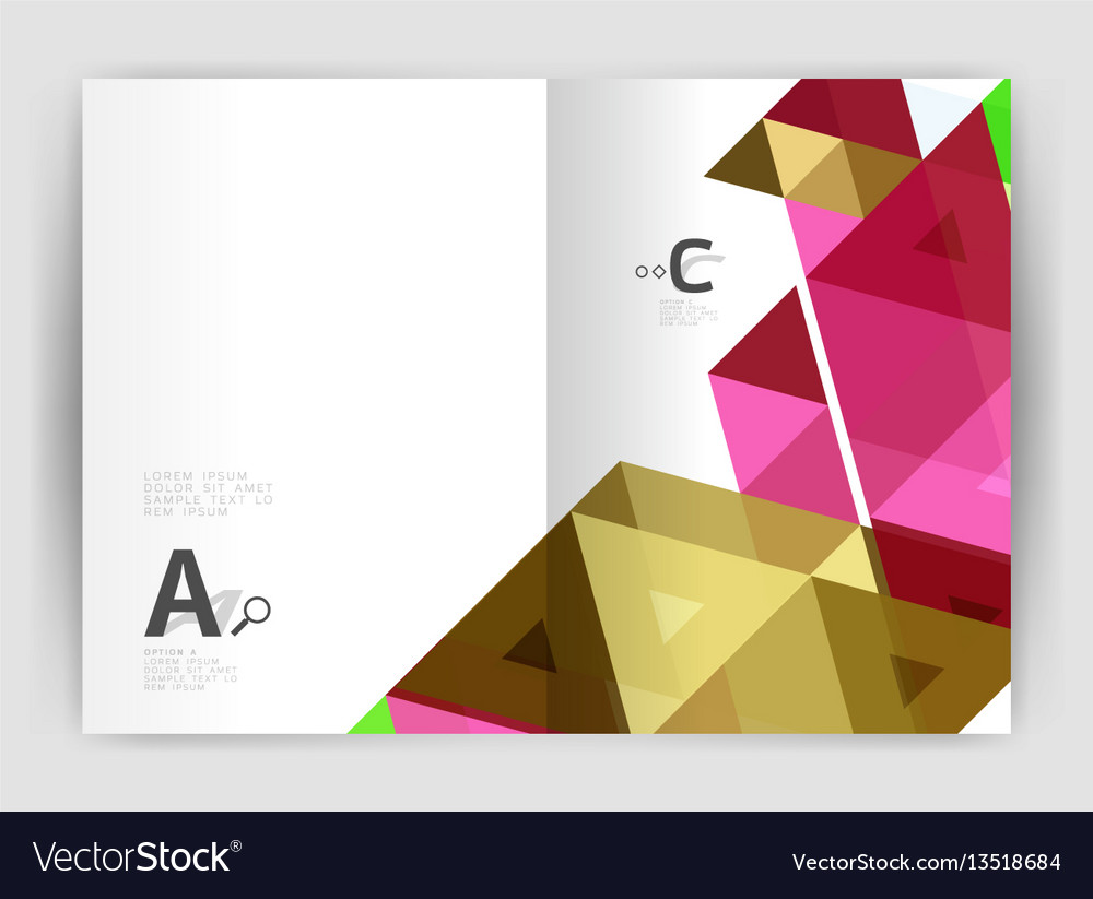 Triangle print template vector image Triangle print template