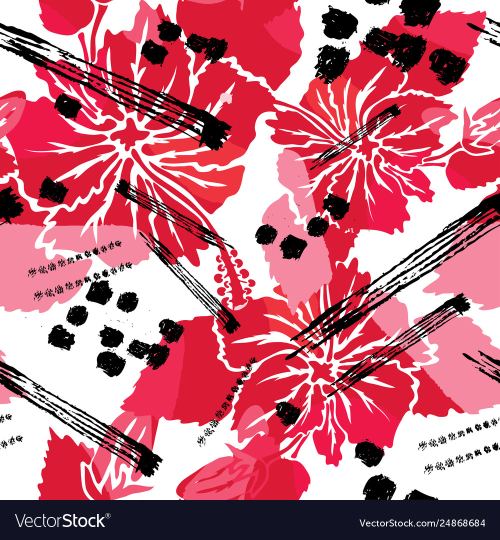 Tropical Hibiscus Pattern