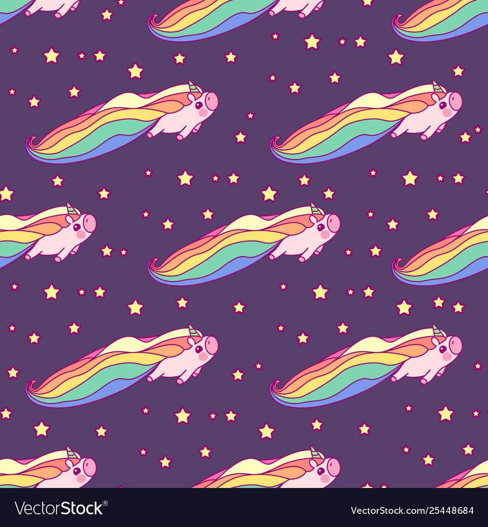 Unicorn seamless pattern vector image Unicorn seamless pattern