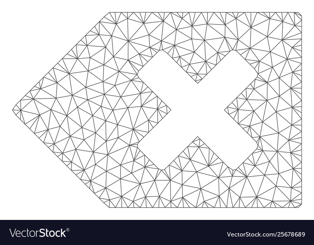 Backspace mesh network model vector image Backspace mesh network model