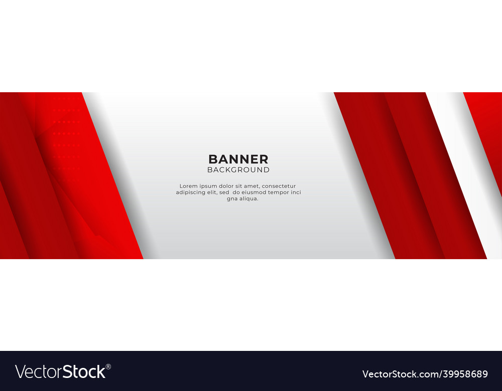 Dynamic Red Overlap Banner